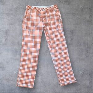 Puma Golf Men's Orange Plaid Pants